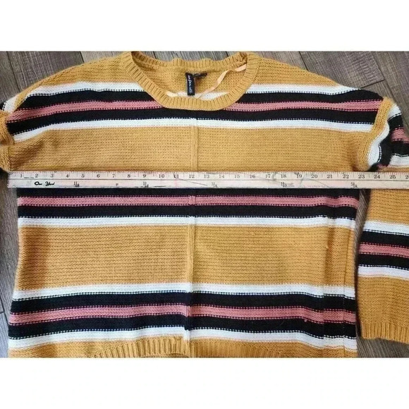 Free For All Womens Size Large Burnt Orange Knit Pullover Sweater Cropped - Picture 5 of 6